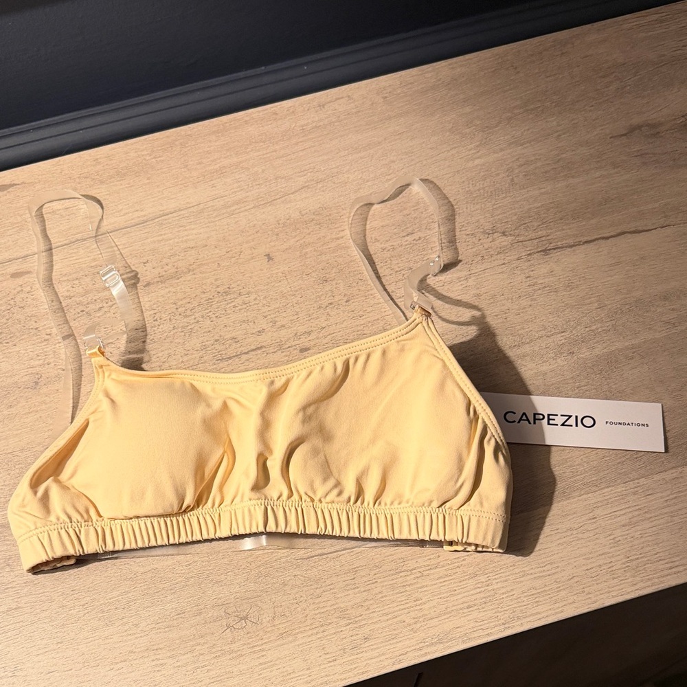 Capezio Women’s XS Camisole Bra-Adj. Clear Straps for A-B cup. Gymnast/Dance